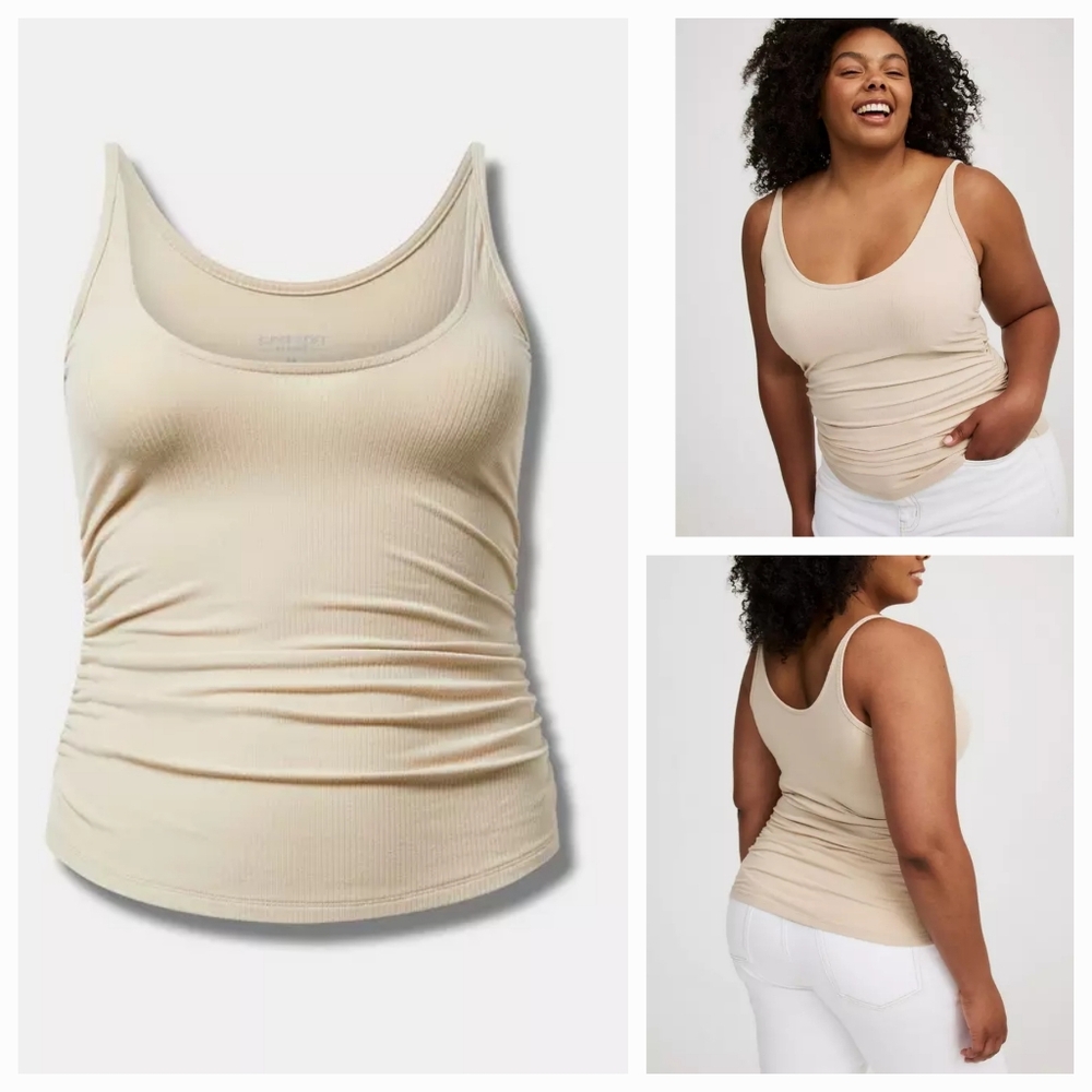 Three New Torrid Super Soft Side Ruched Tank Tops